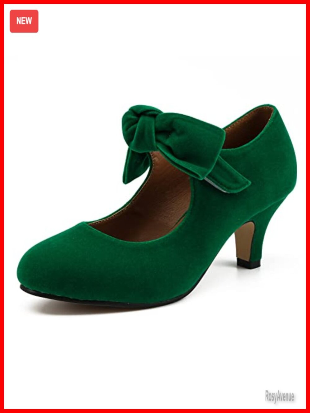 Women's Bow Mary Jane Kitten Heels Round Toe Ankle Strap Wedding Dress Pump